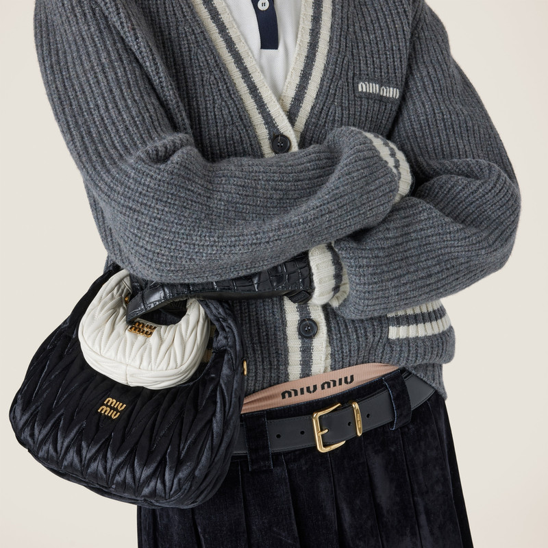 Ribbed knit wool and cashmere cardigan 5
