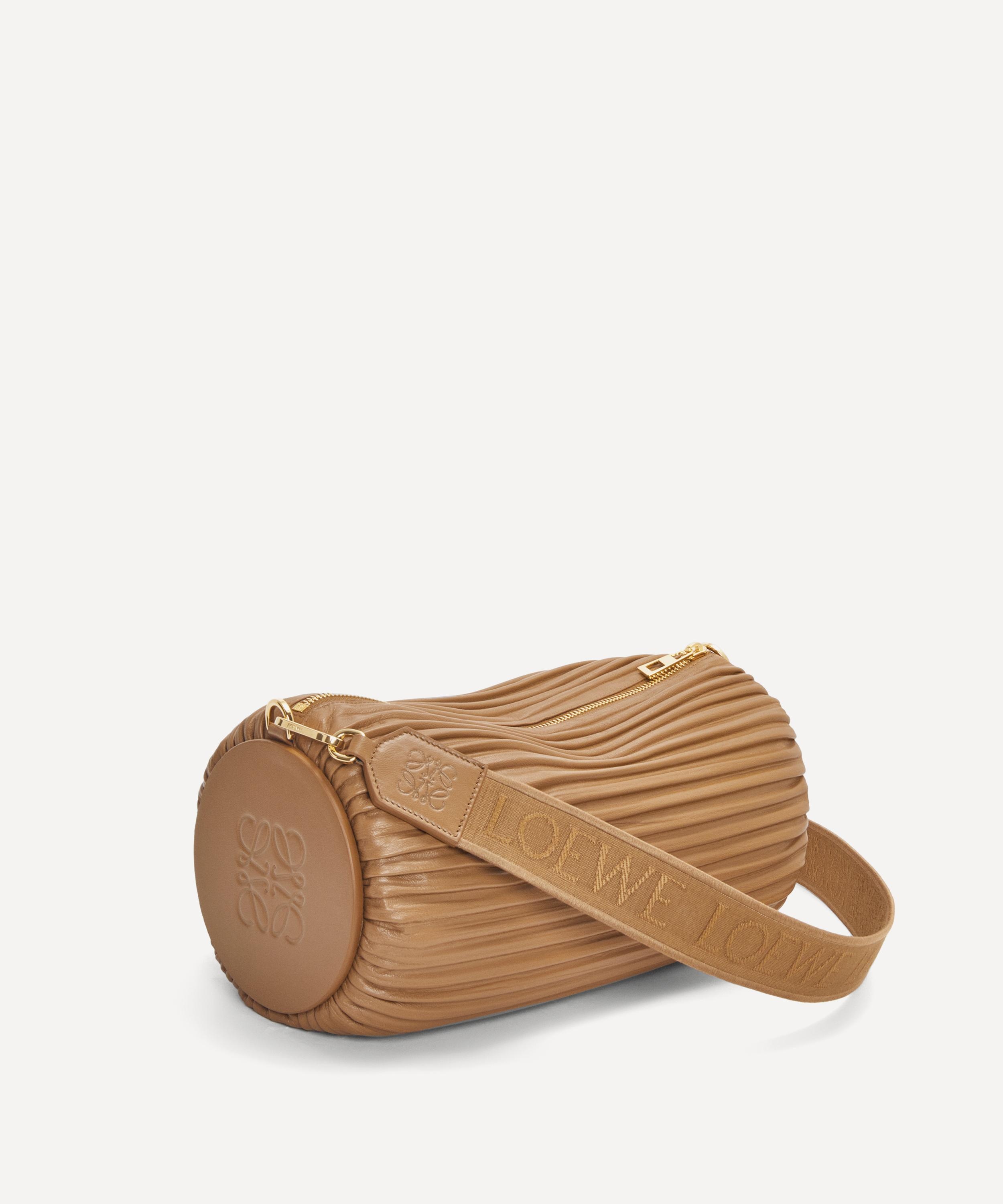 Pleated Leather Bracelet Pouch Bag - 1