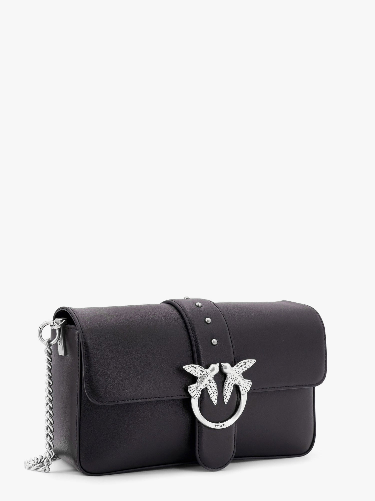 Pinko Love One Classic Leather Shoulder Bag - 3