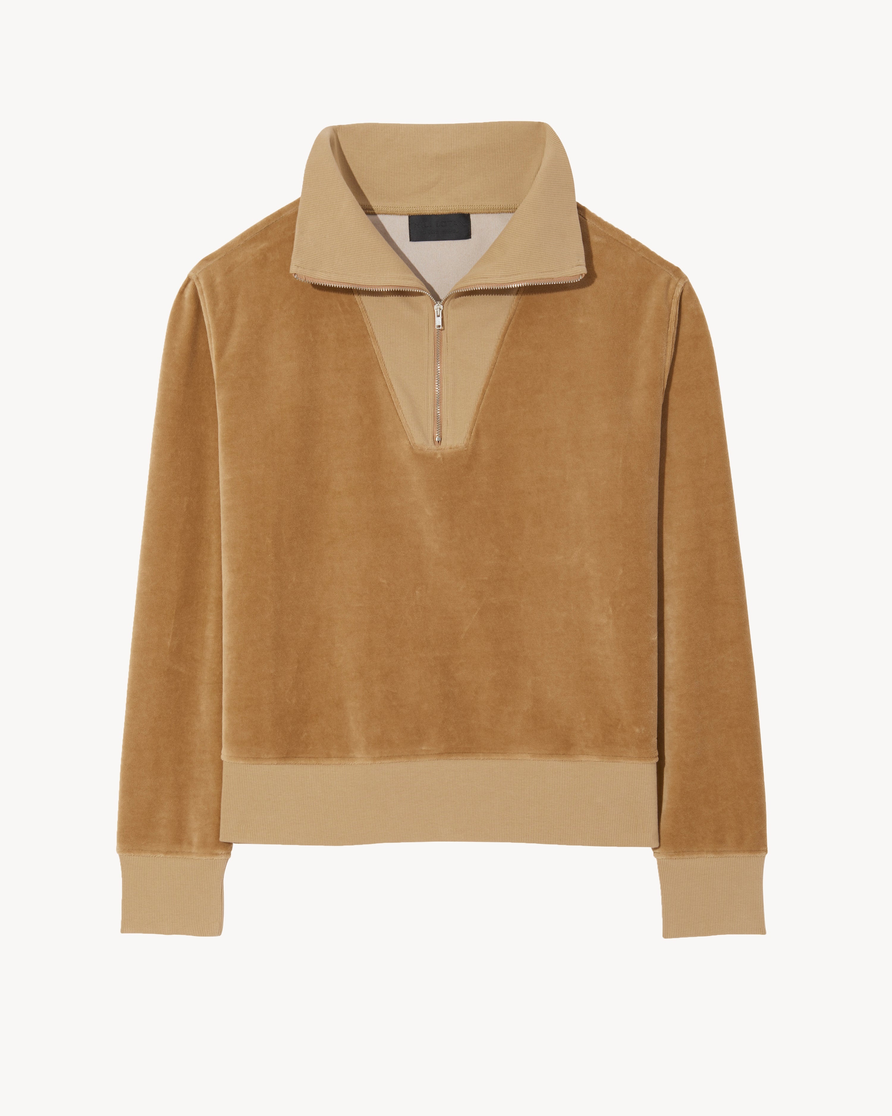 BENTLEY VELOUR QUARTER ZIP SWEATSHIRT - 1