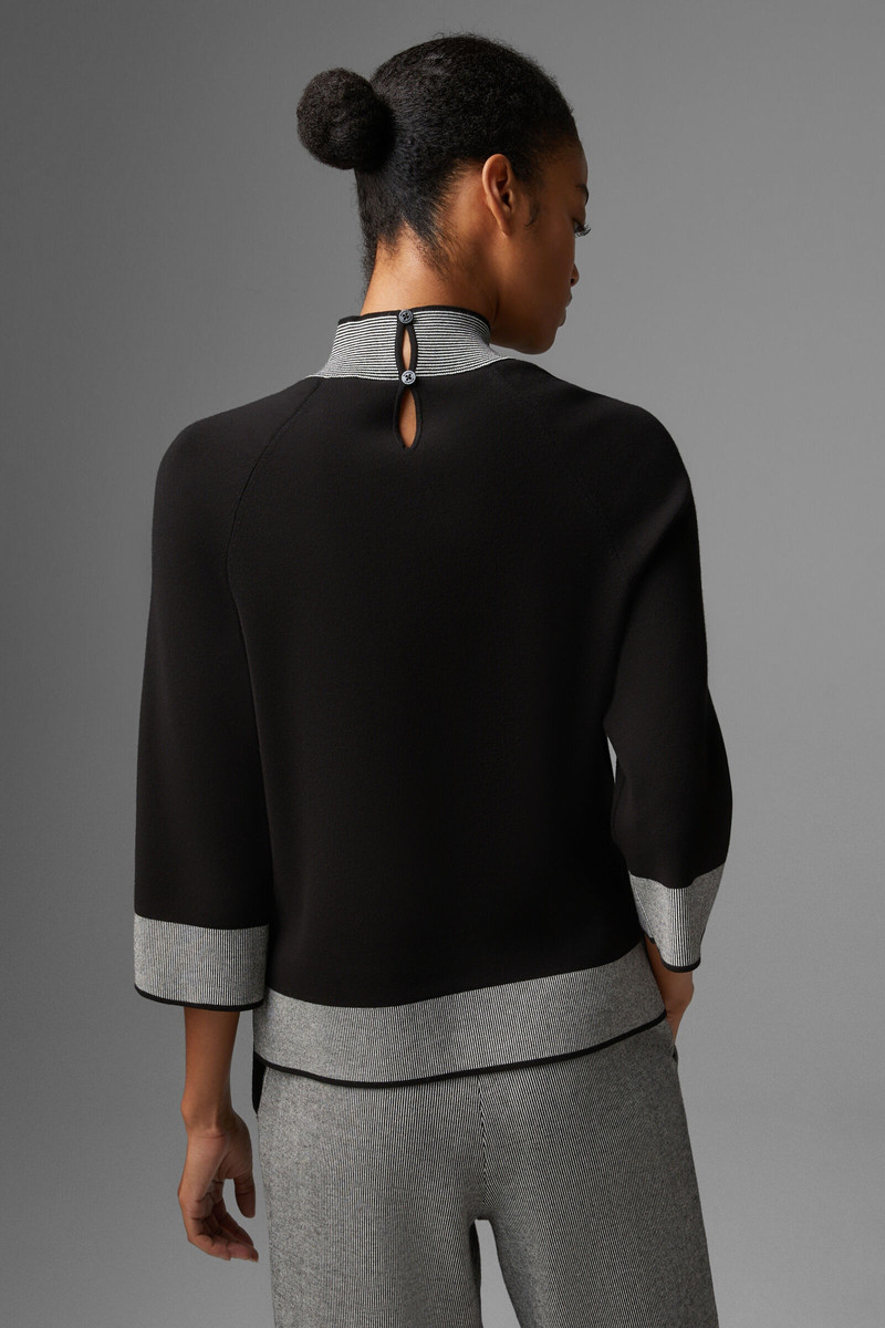 Magda sweater in Black/White 3