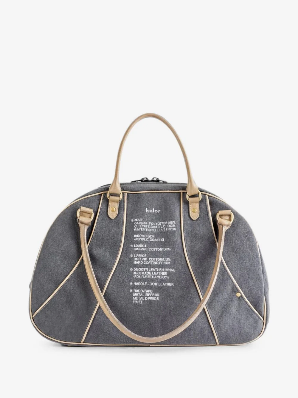 piped canvas tote bag - 1