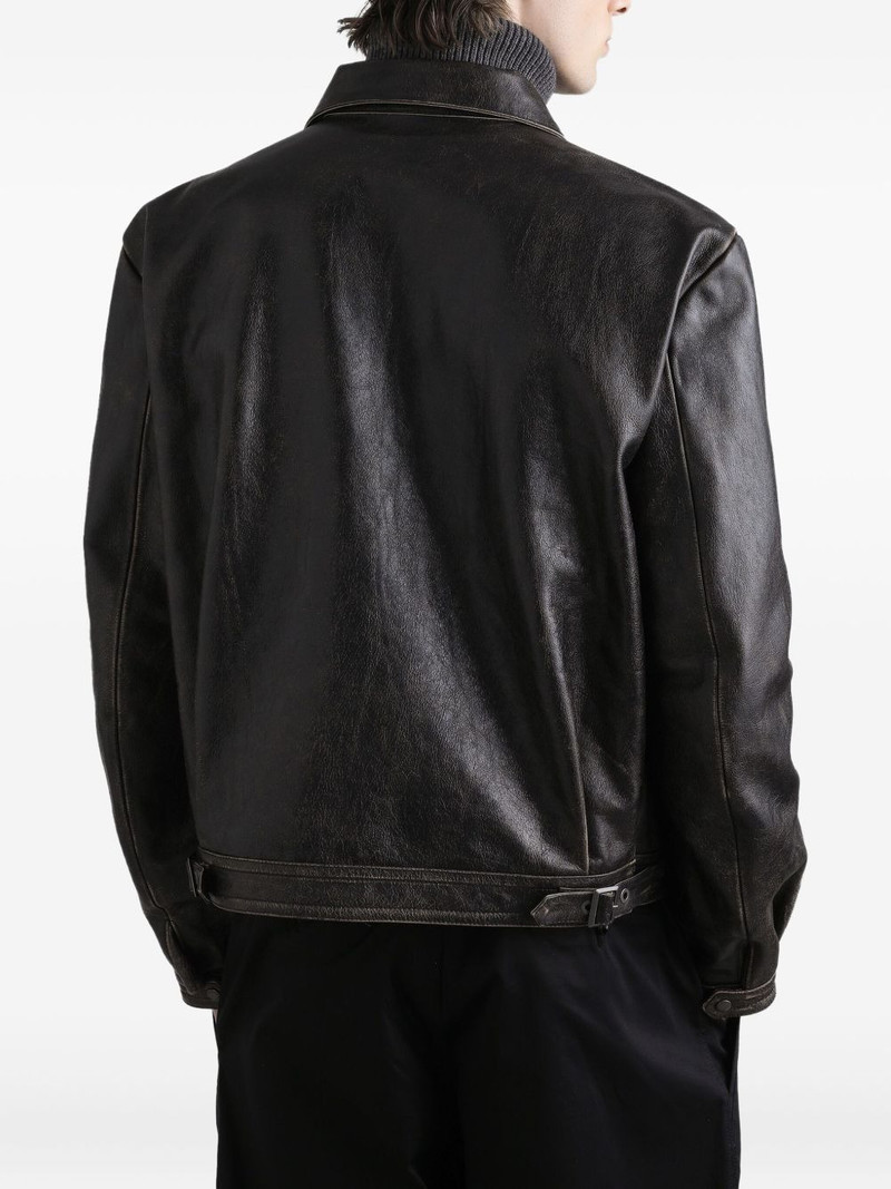 zip-fastening leather jacket 5