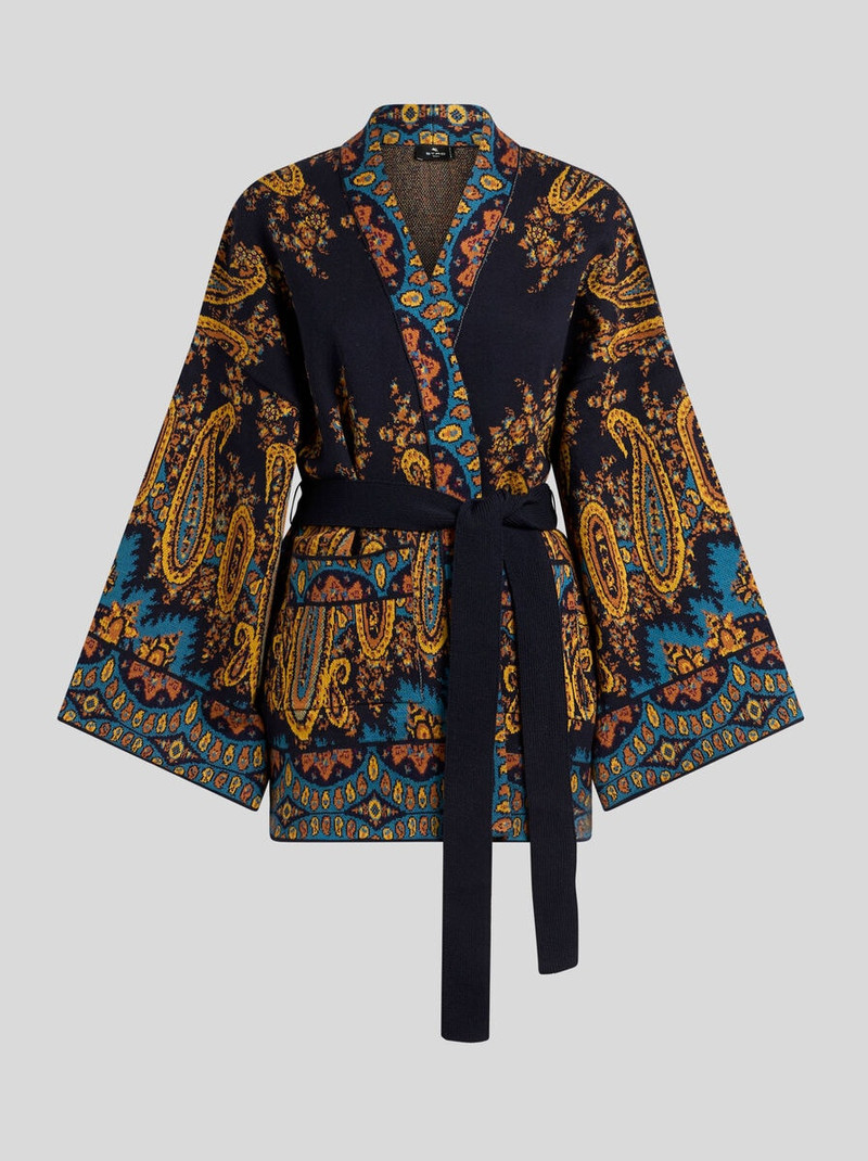 JACQUARD KESA ROBE WITH BELT 1