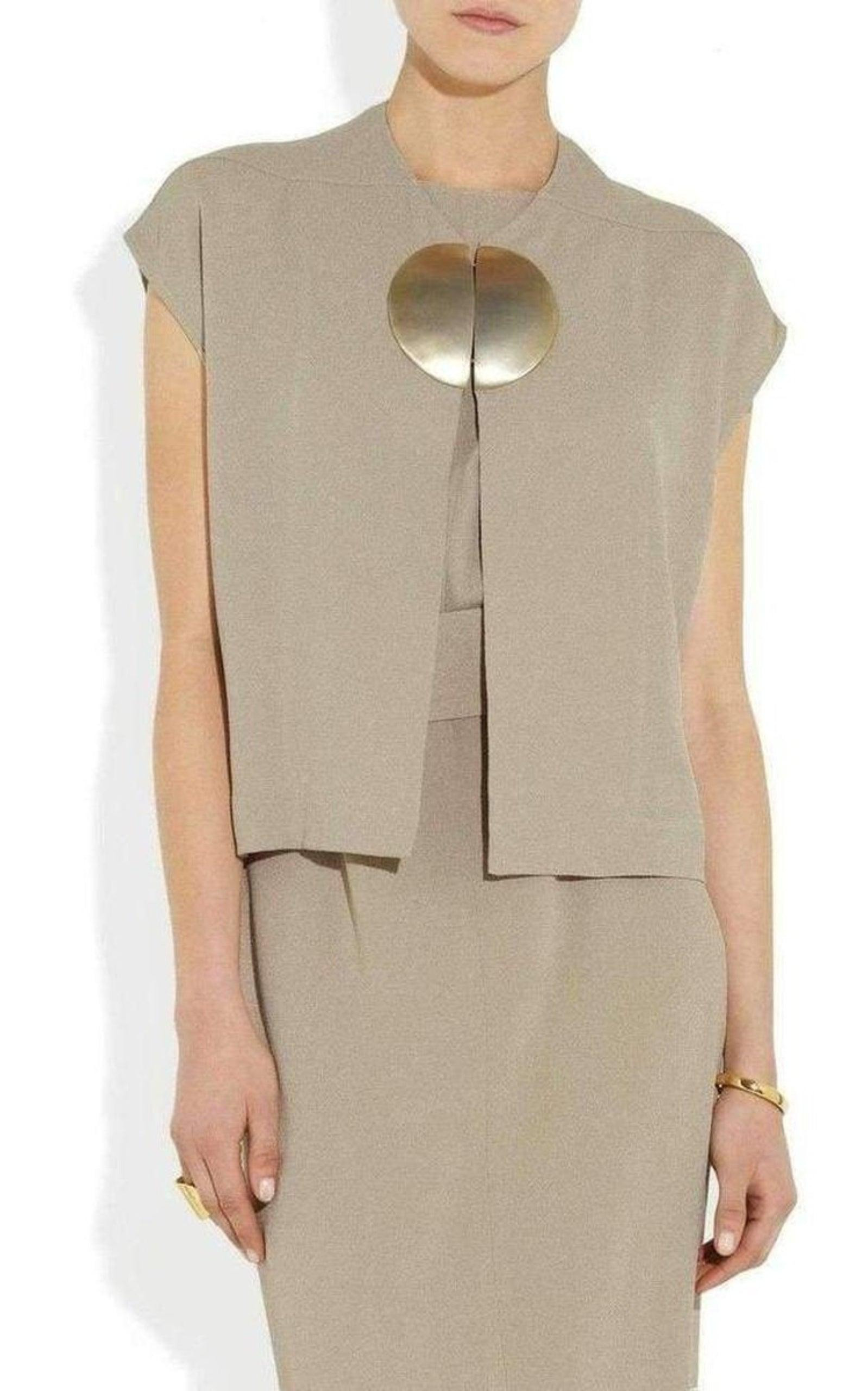Dagger Mantlette Silk-crepe Jacket - 4