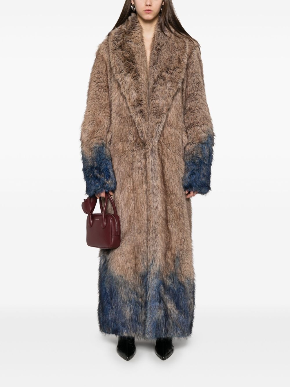 spray faux-fur coat - 2