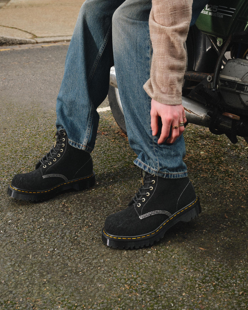 1460 Made in England Emboss Suede Lace Up Boots 6