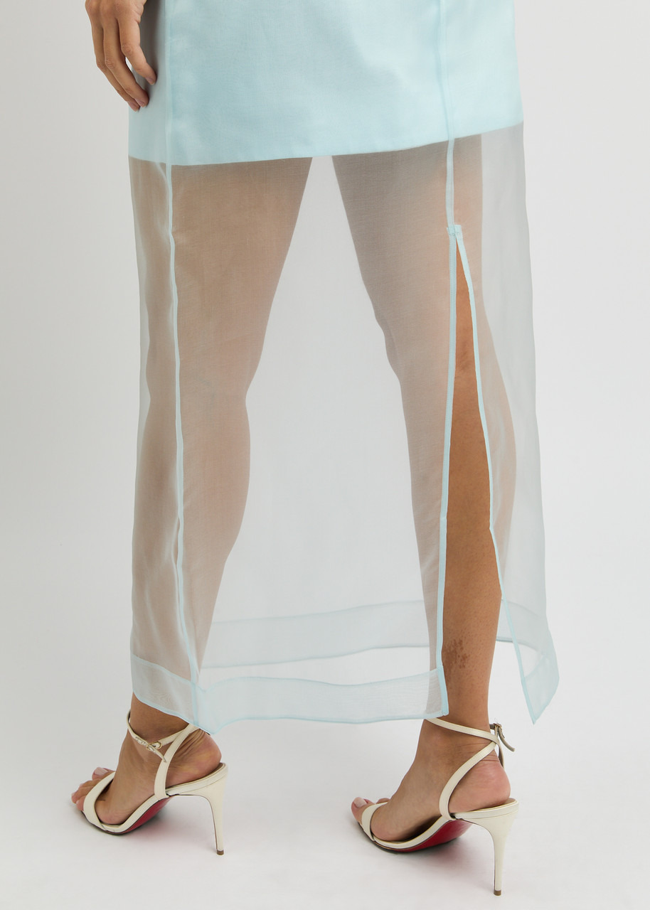 Zimmermann Crush Silk-organza Midi Skirt - 5