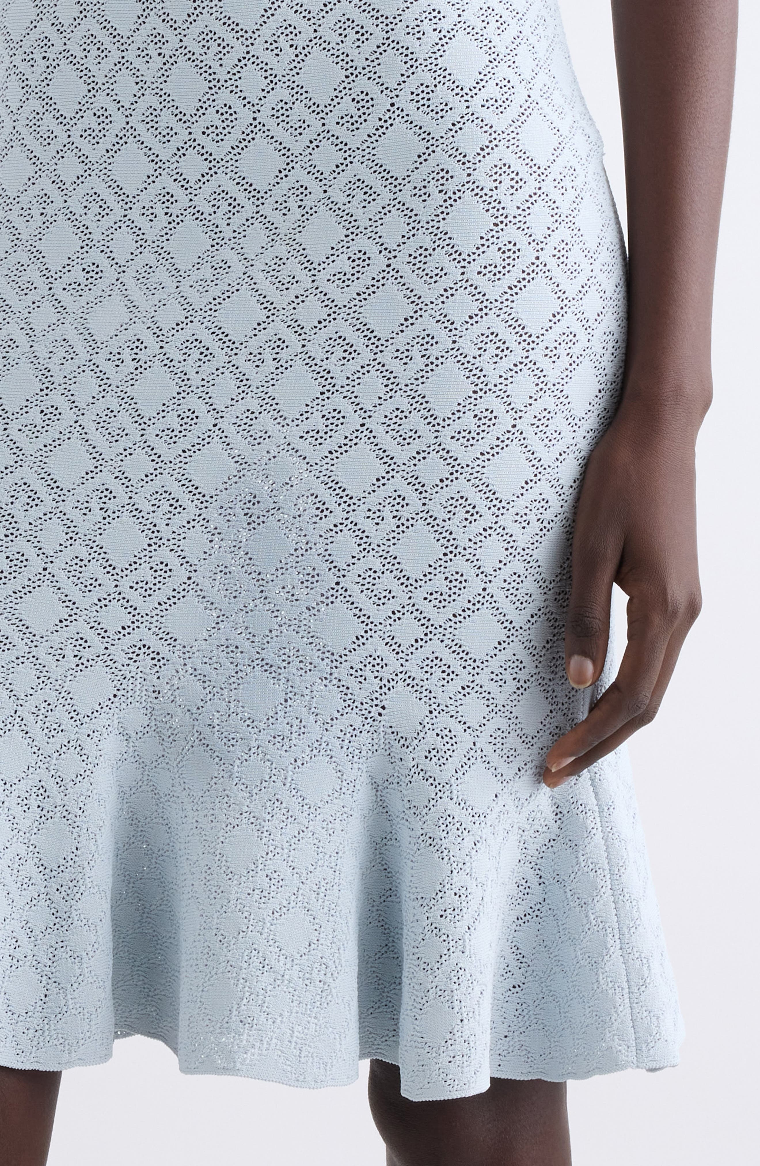 Givenchy Monogram 72 Jacquard Knit Polo Dress in Pale Blue at Nordstrom - 5