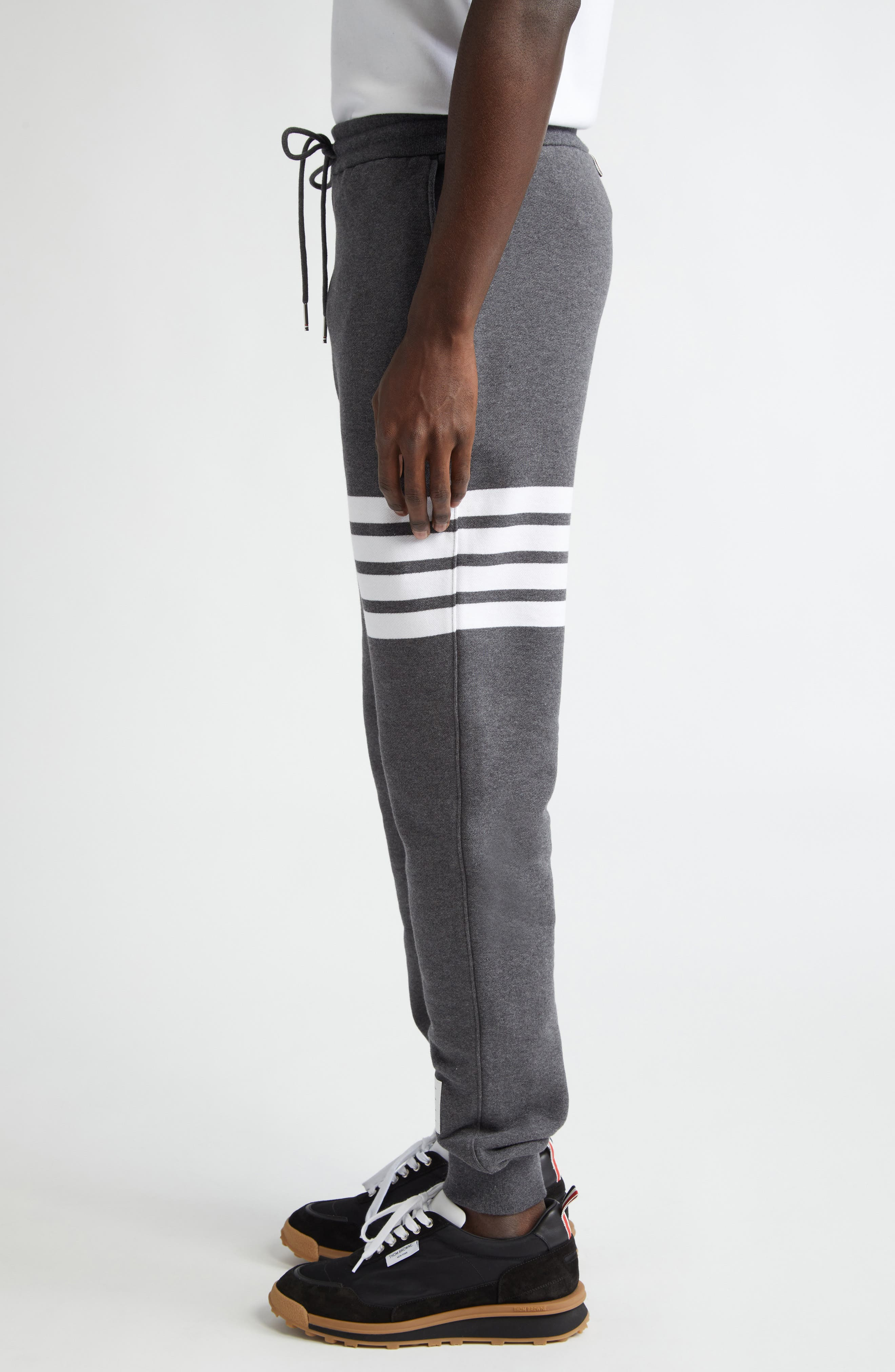 Thom Browne Stripe Jogger Pants in Dark Grey at Nordstrom - 4