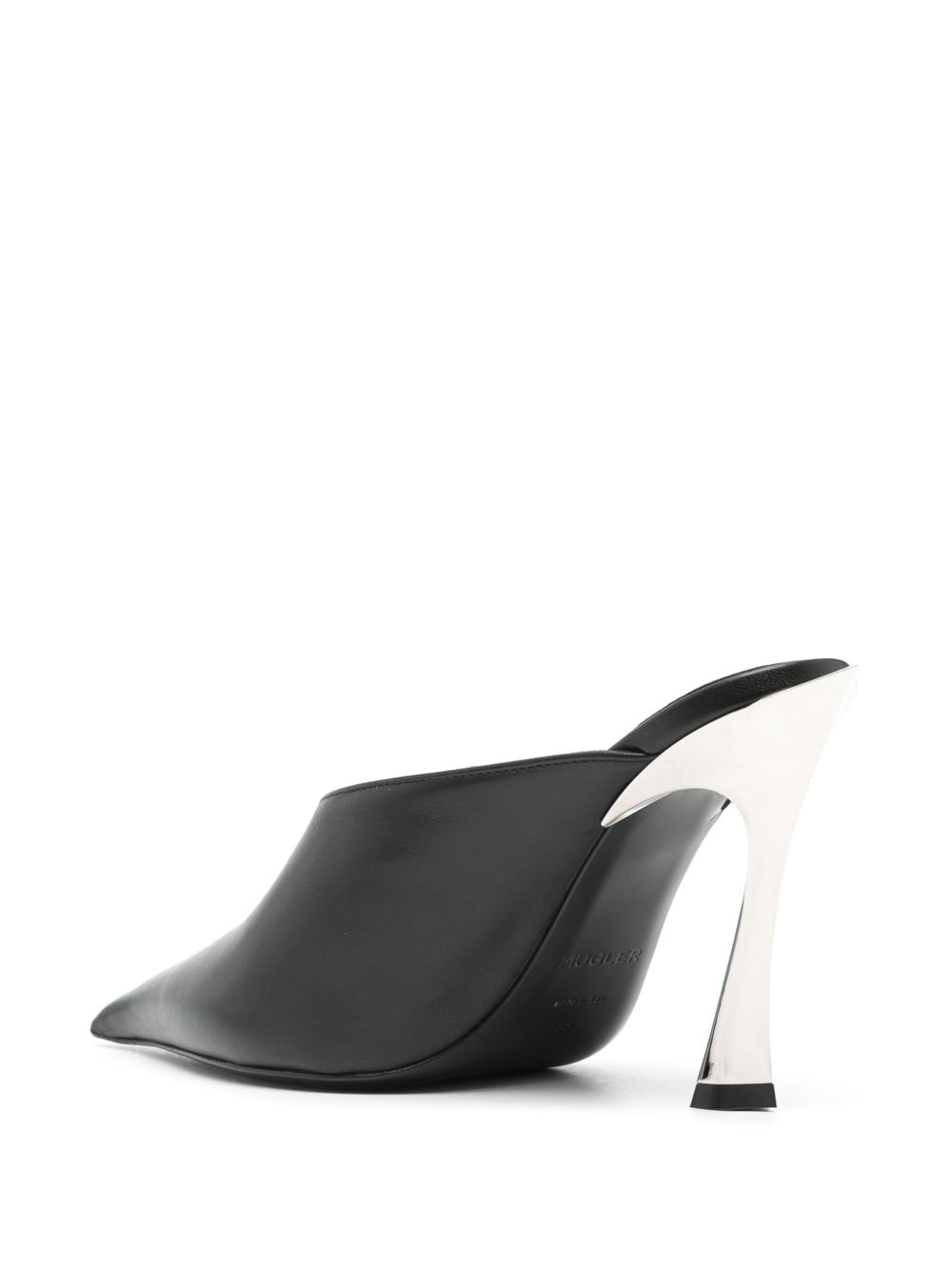 95mm leather mules - 3