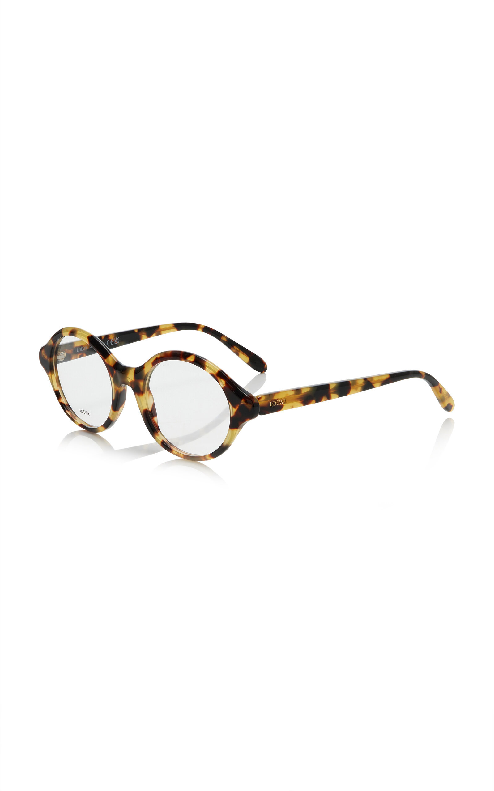 Epsilon Slim Round-Frame Acetate Glasses brown - 3