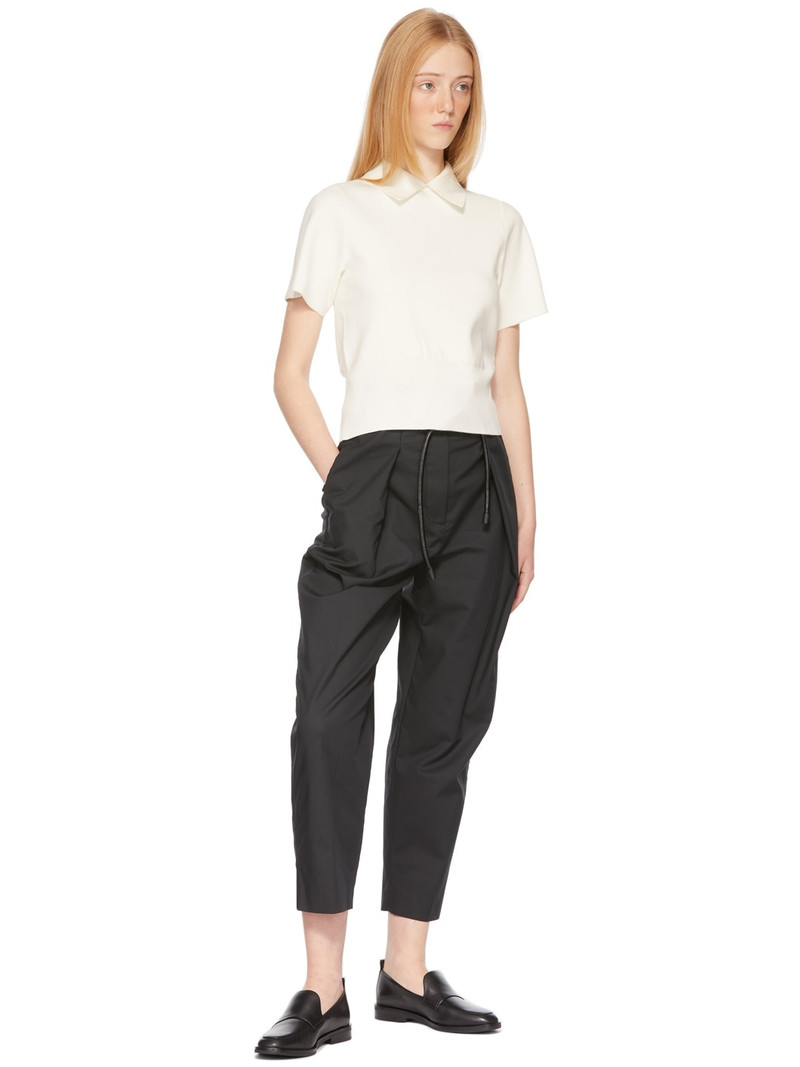 Black Origami Pleated Trousers 4