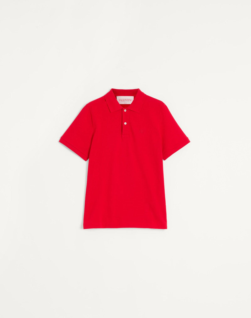 COTTON PIQUÉ POLO SHIRT 와 VLOGO EMBROIDERY 1