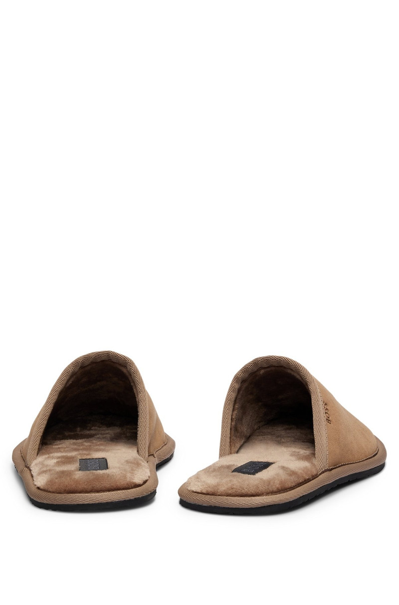 FAUX-SUEDE SLIPPERS WITH RUBBER SOLE 5