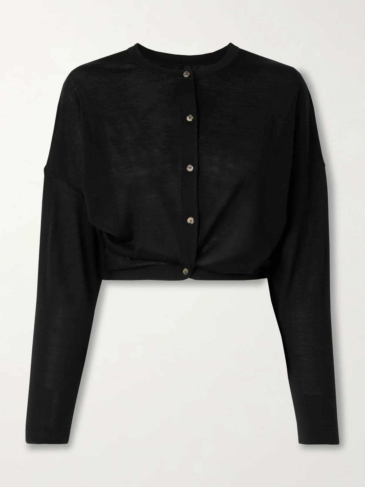 Finn Cropped Merino Wool Cardigan - 1