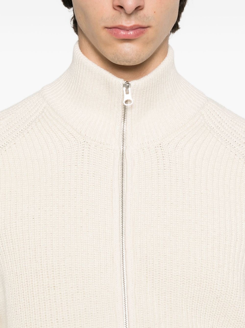 Raw Beauty zip-up cardigan - 5