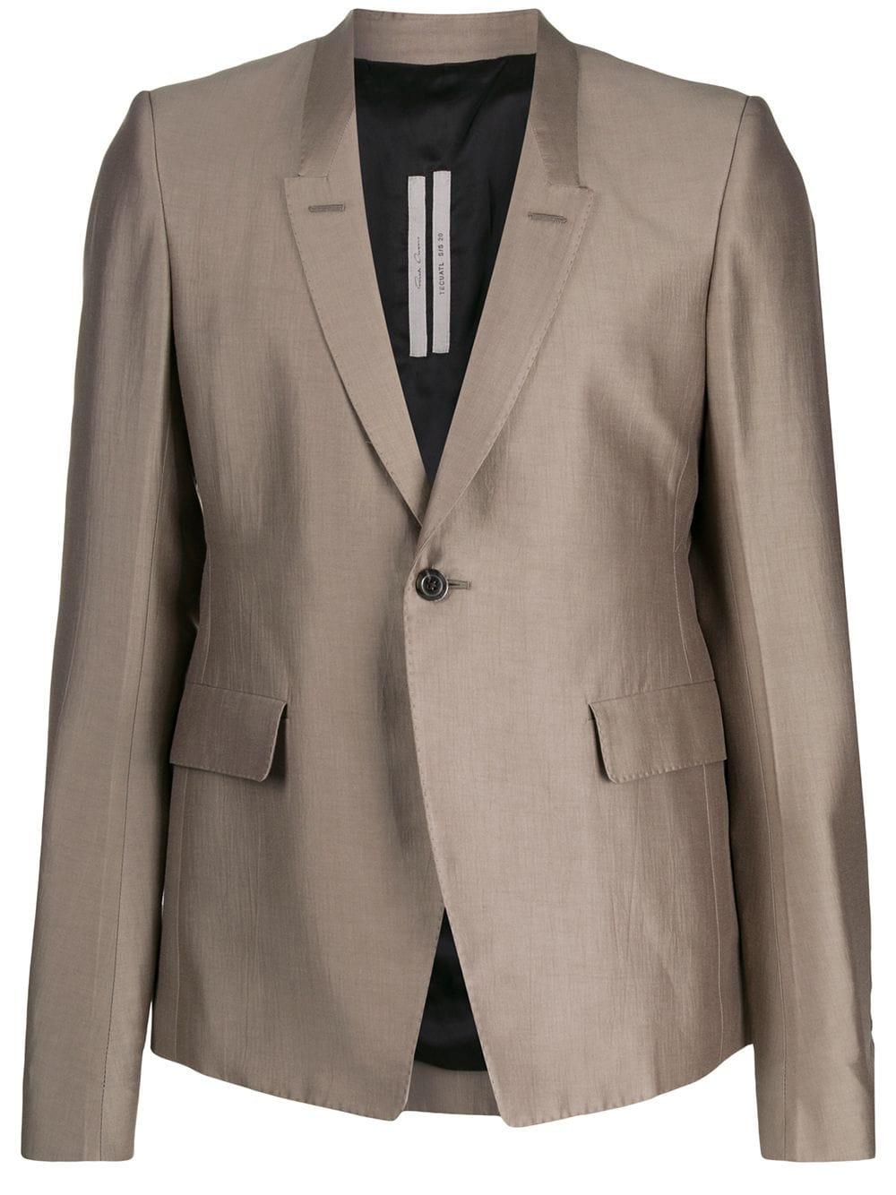Rick Owens Men Jacket Single Breasted Silk Cotton - 5