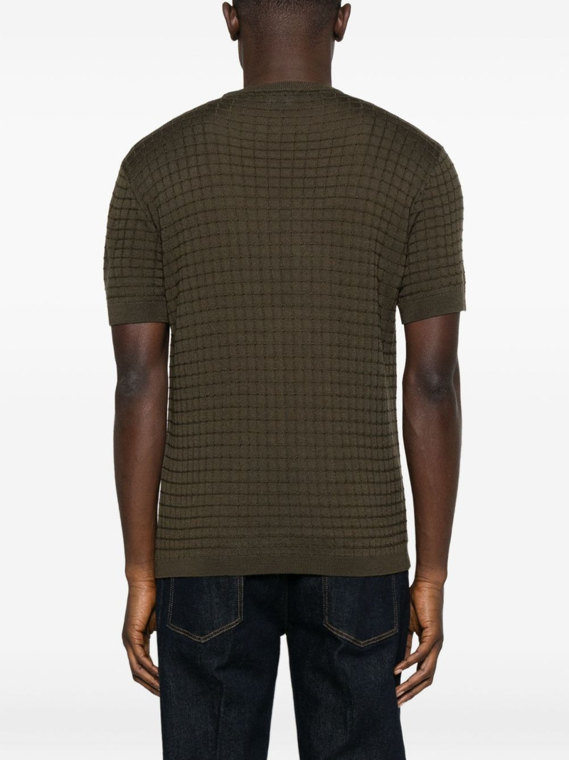 textured round-neck sweater 3