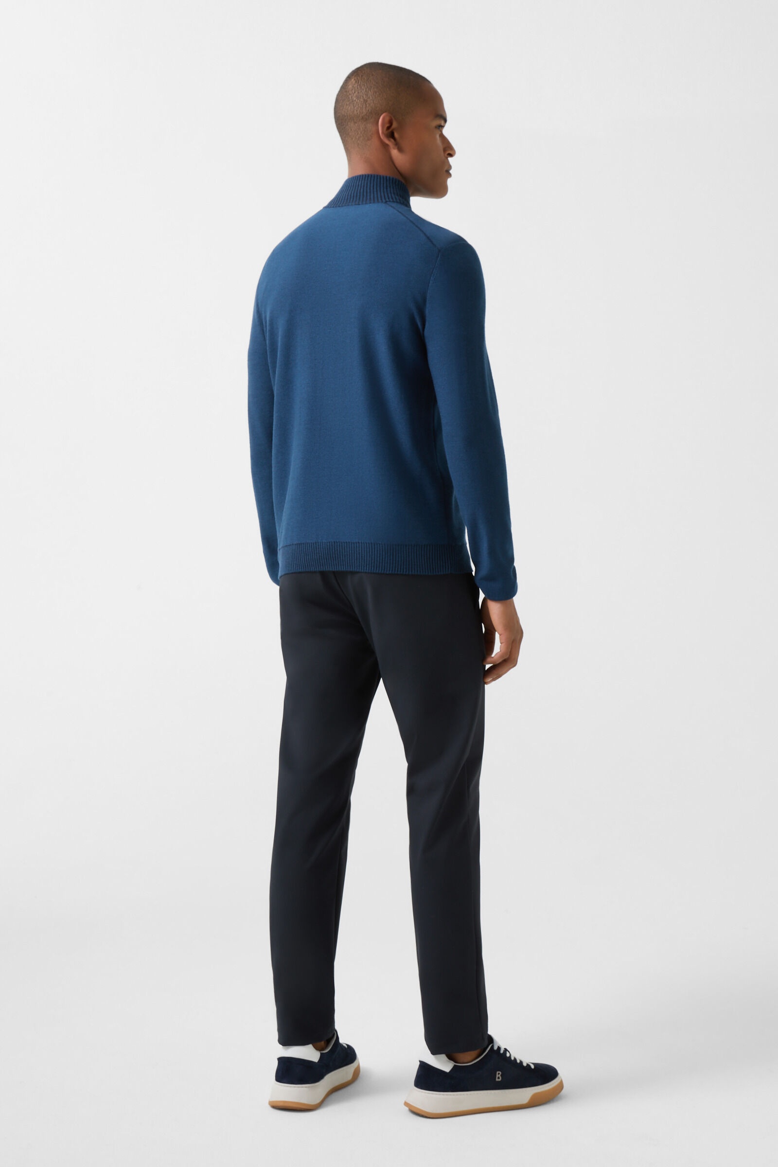 Lias half-zippered sweater in Blue - 3
