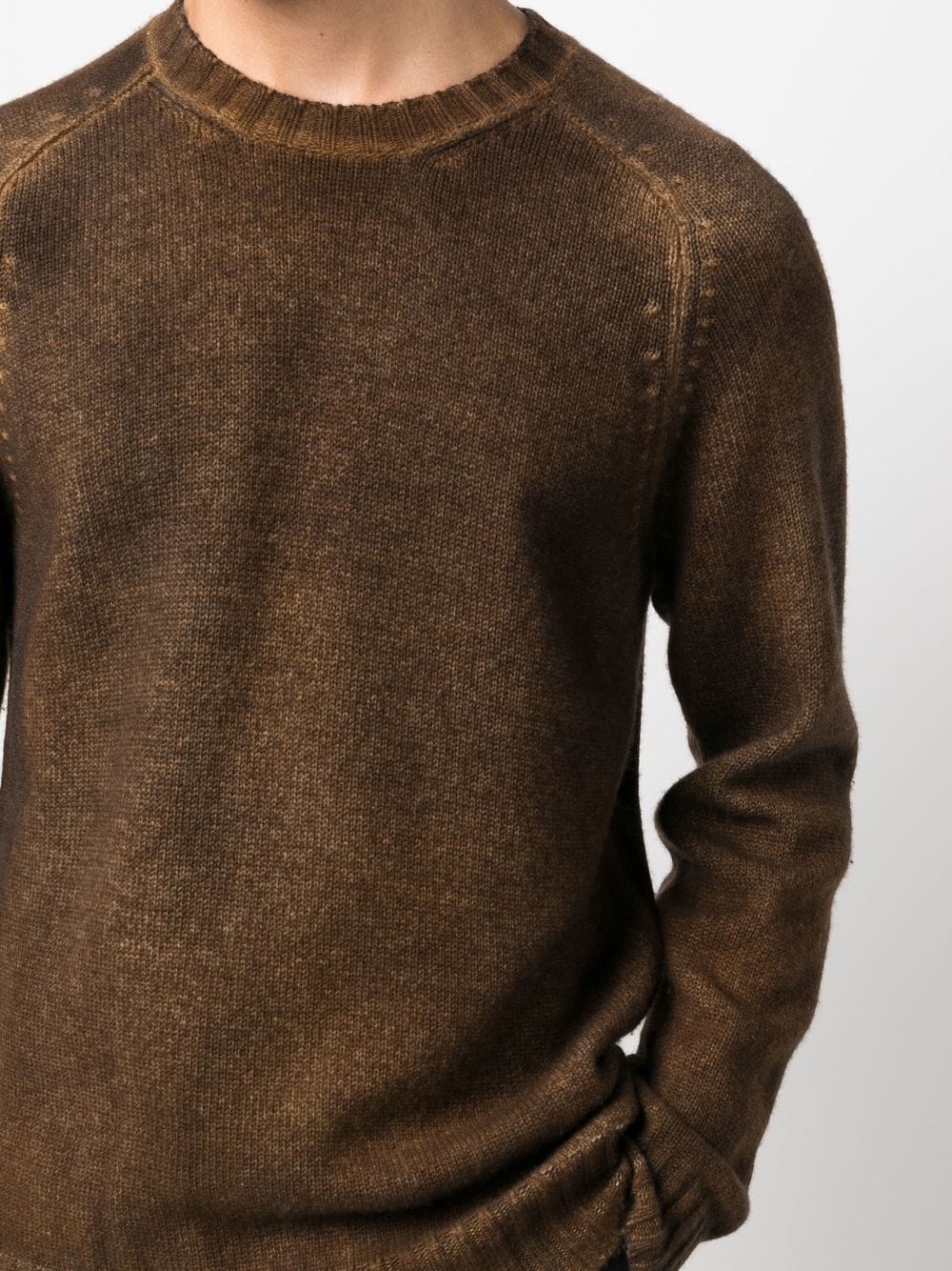 wool-cashmere crew-neck jumper - 6