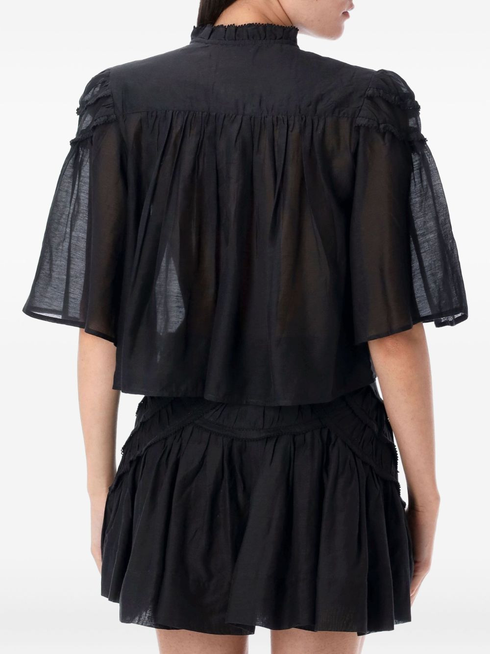 Carmen ruffled-frill blouse - 2