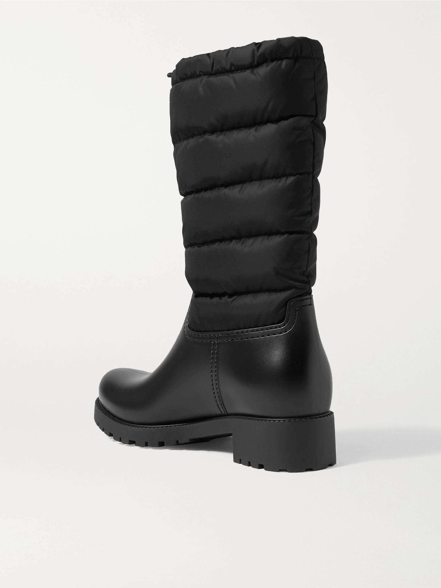 Ginette quilted nylon and rubber rain boots Black - 3