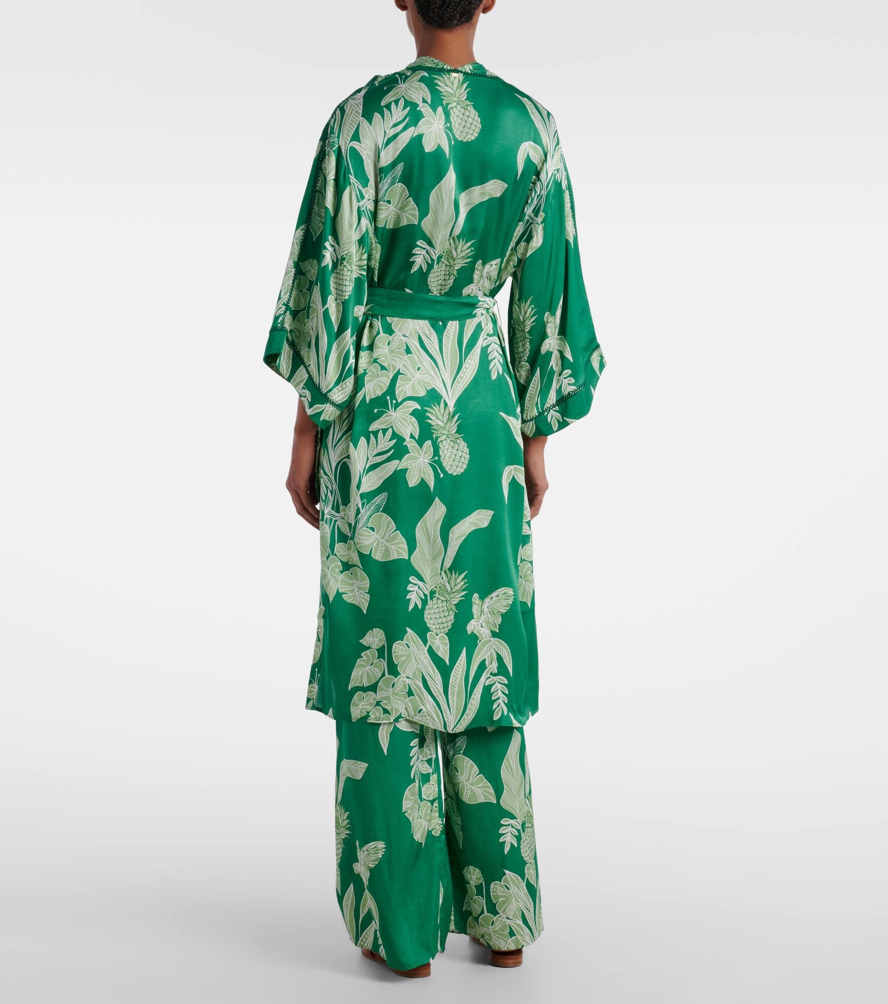 Erica floral satin kaftan - 3