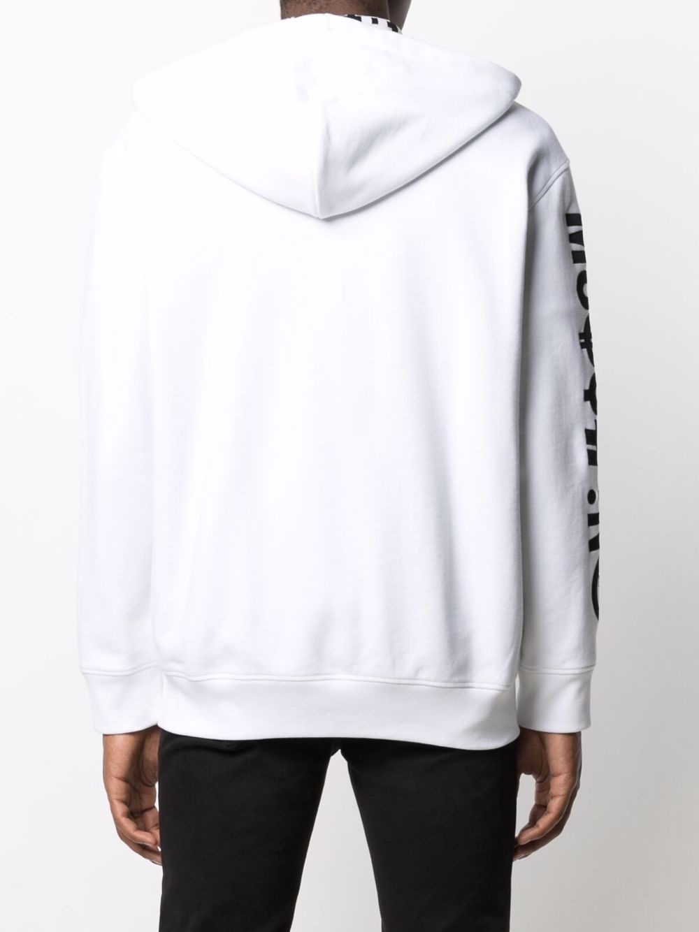 Symbols logo-print zipped hoodie - 4