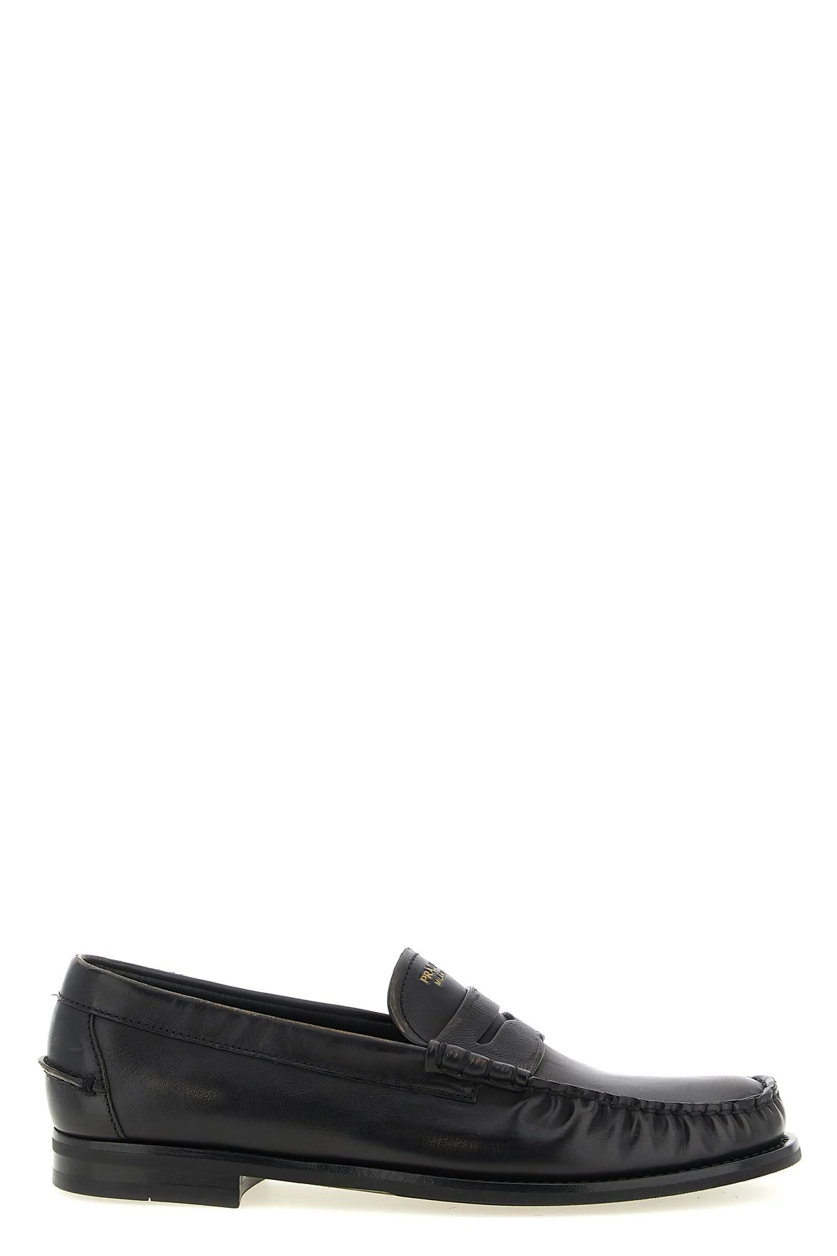 Antiqued Leather Loafers - 1