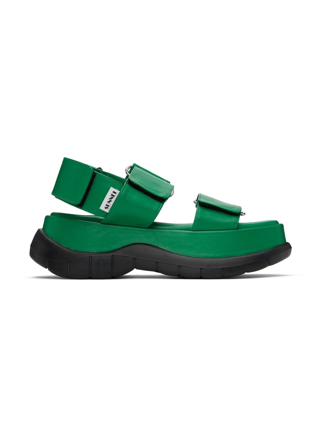 SSENSE Exclusive Green Platform Sandals - 1