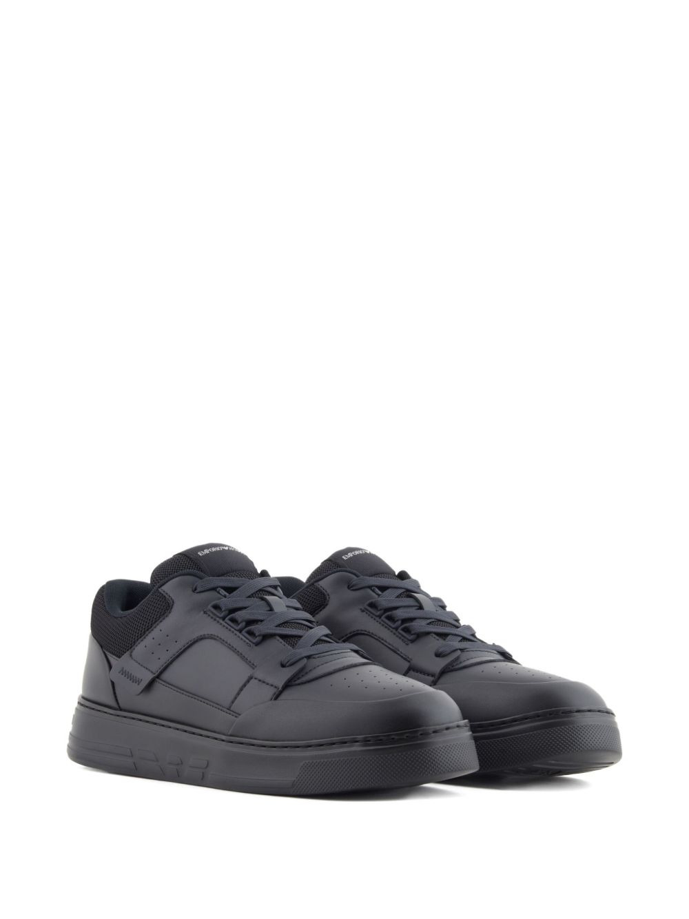leather panelled sneakers - 2