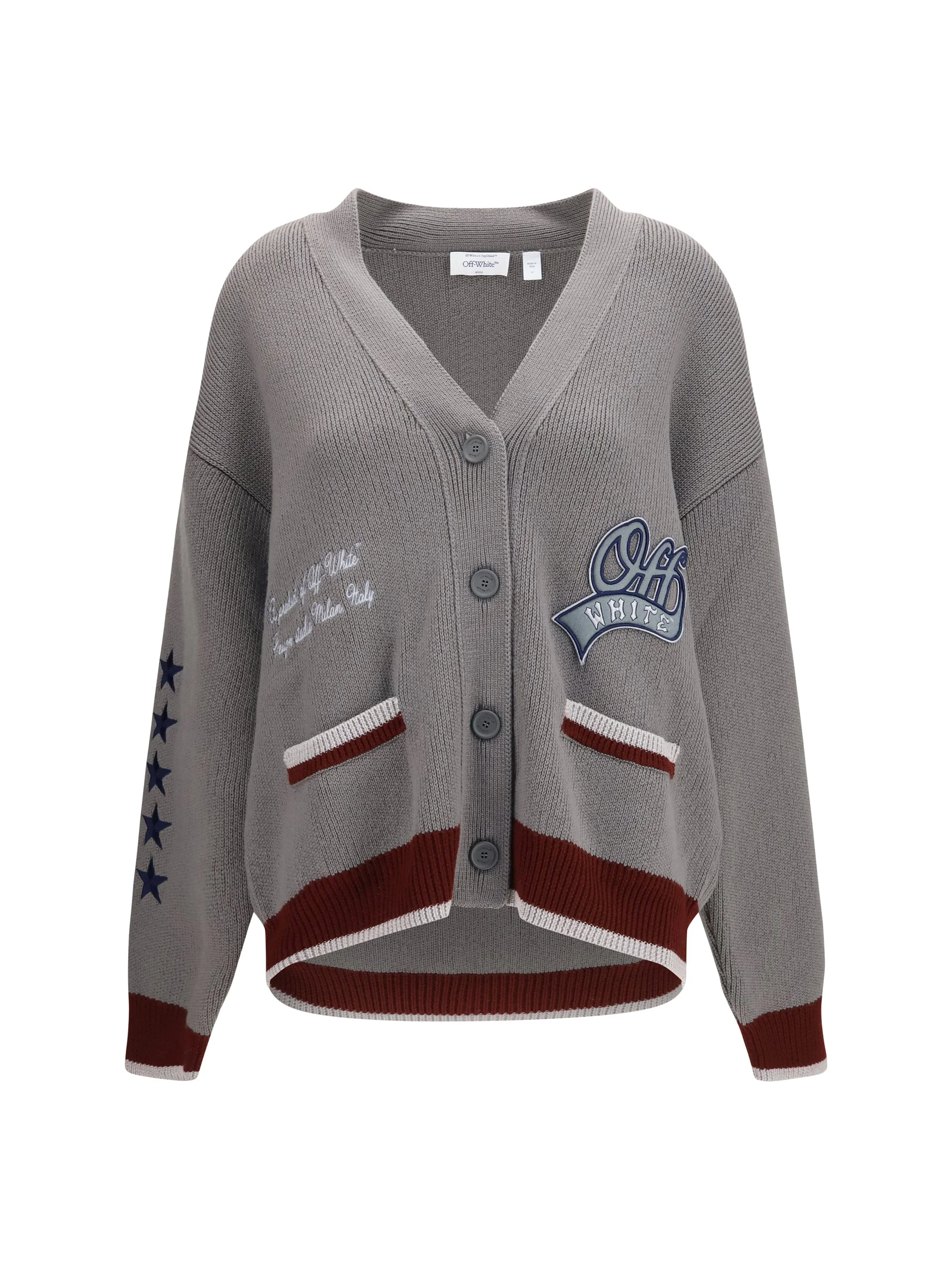 Off-White Women College Varsity Knit Cardigan - 1