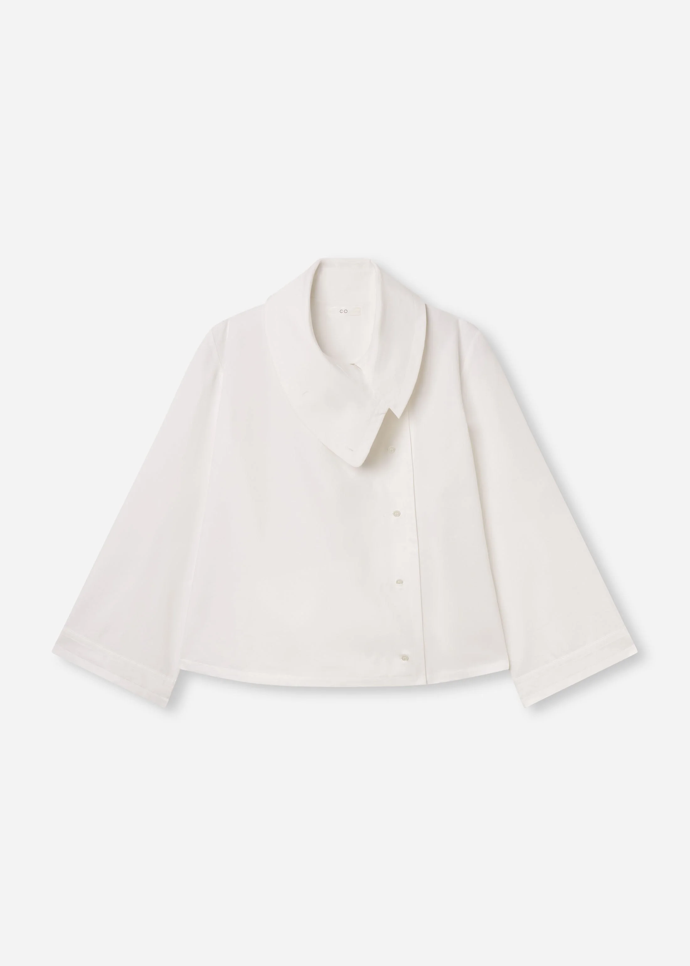 Flying Collar Shirt in Cotton Silk - 1