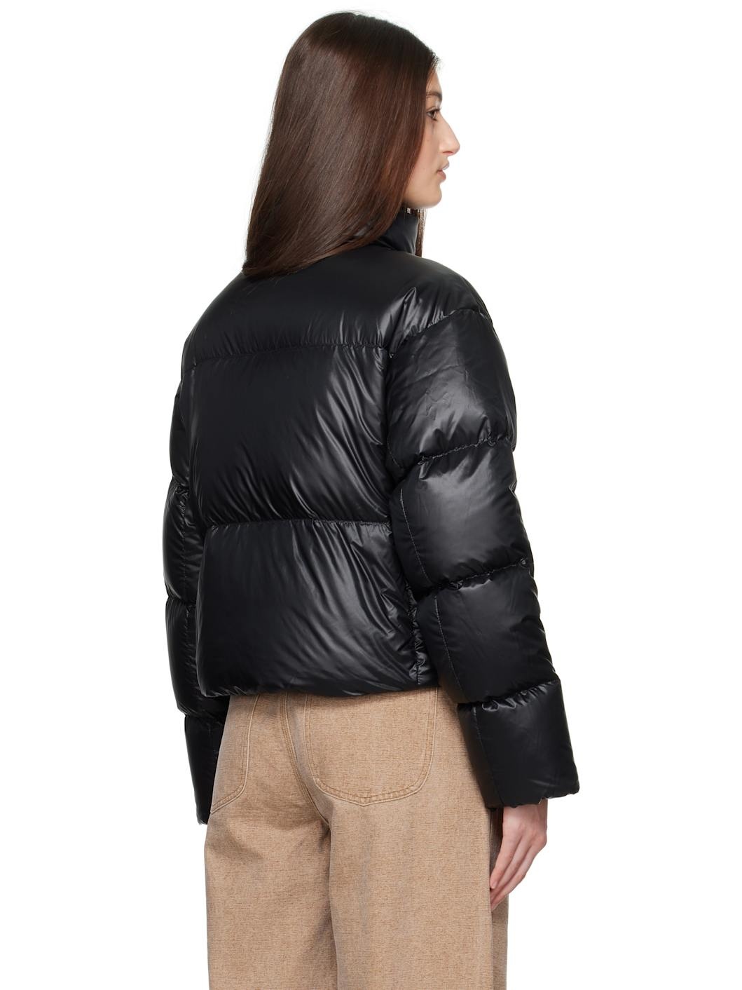 Black Cypress Cropped Down Jacket - 3