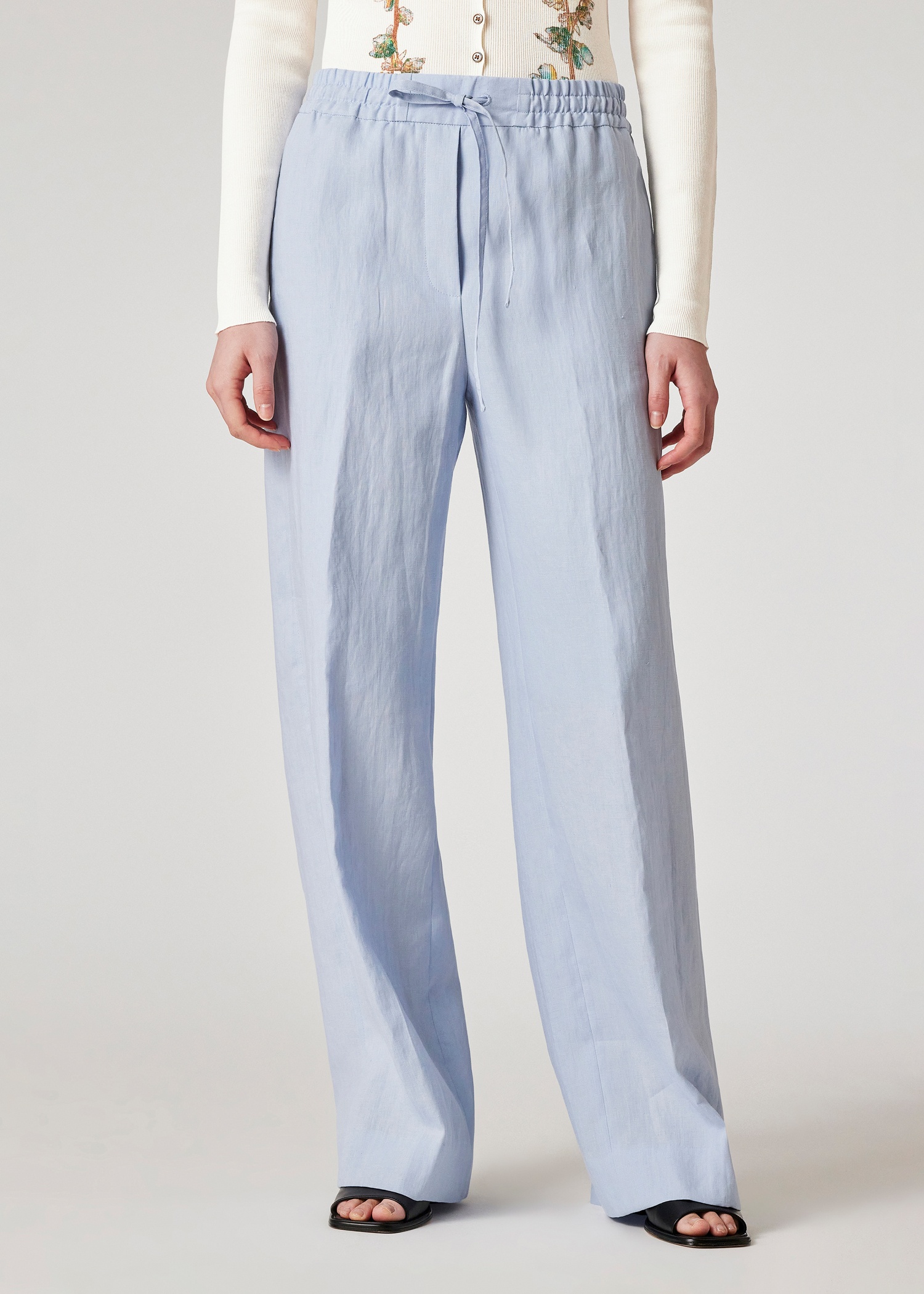 Women's Pale Blue Linen Suit - 9