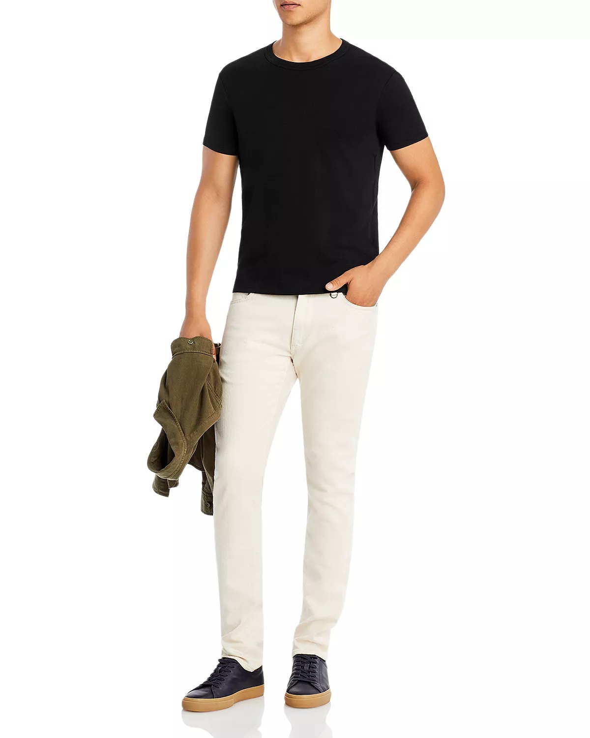 Cotton Blend Crewneck Tee - 2