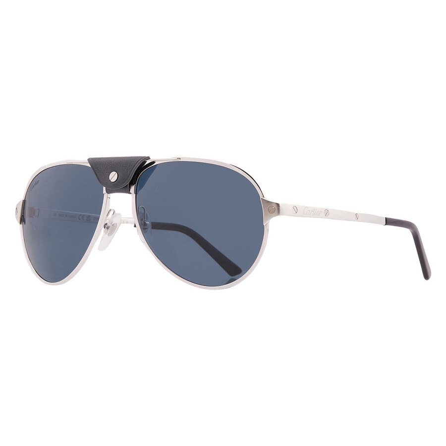 Cartier Santos de Cartier Blue Pilot Men's Sunglasses CT0034S 016 61 - 2