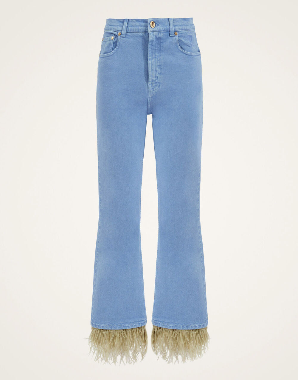 Fancy Crop Jeans (With Feathers) - 1