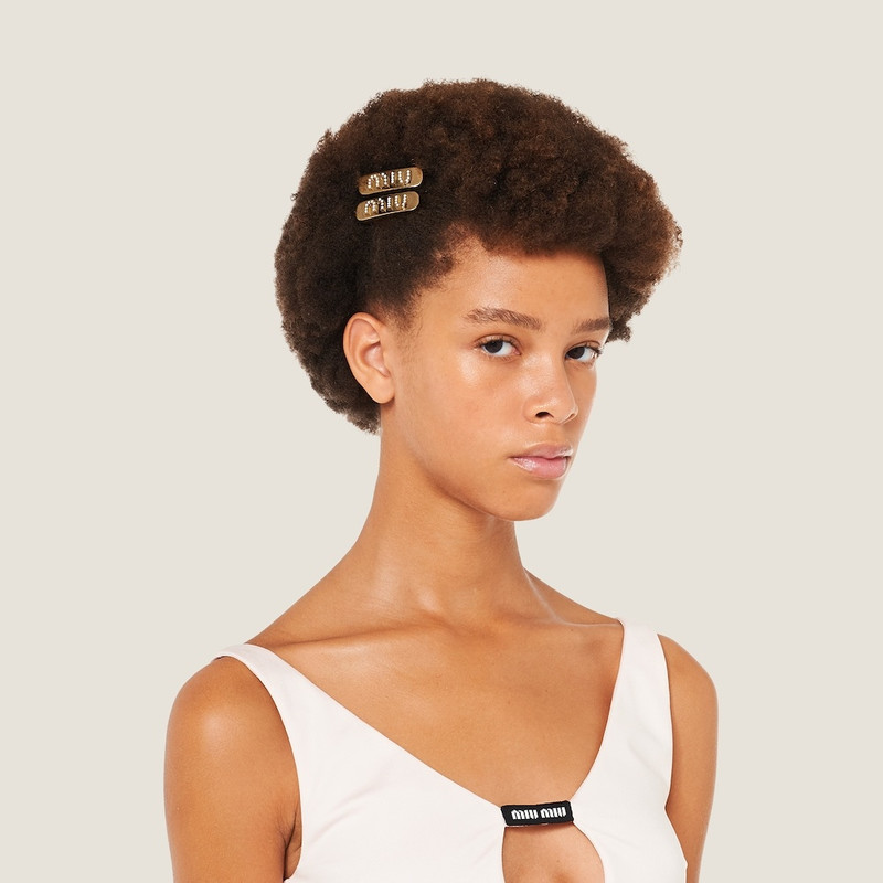 Plexiglas and metal hair clip 1