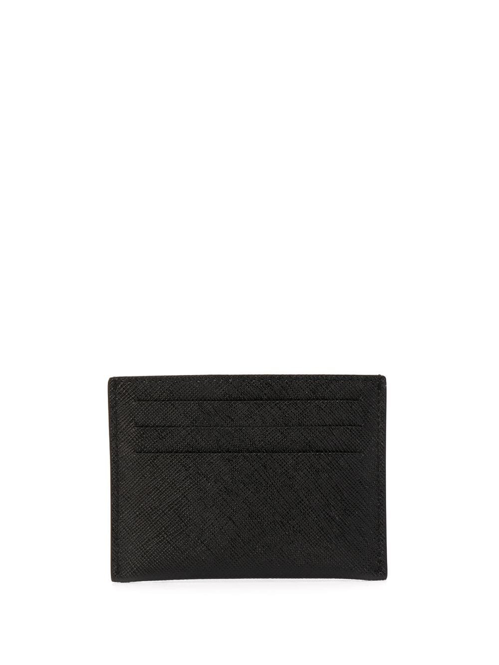 vintage-effect logo cardholder - 2