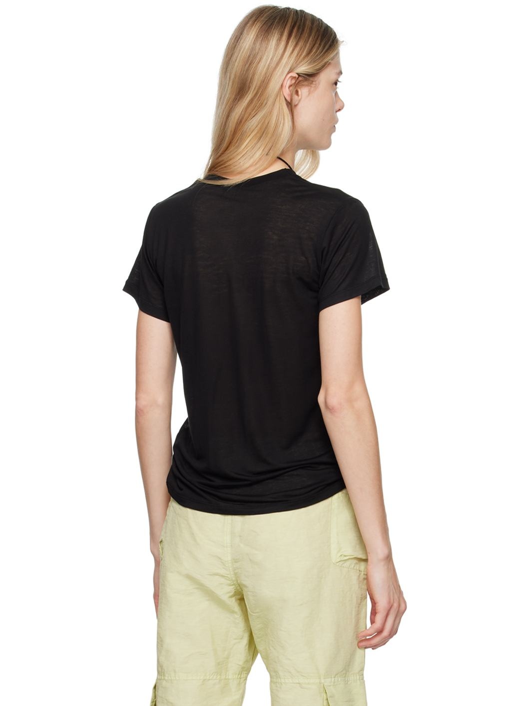 Black Bamboo Lyocell T-Shirt - 3