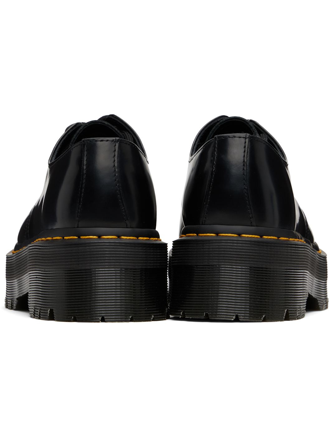 Black 1461 Smooth Leather Platform Derbys - 2