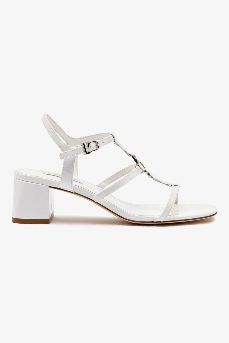 Hana Block In White Patent Leather 1