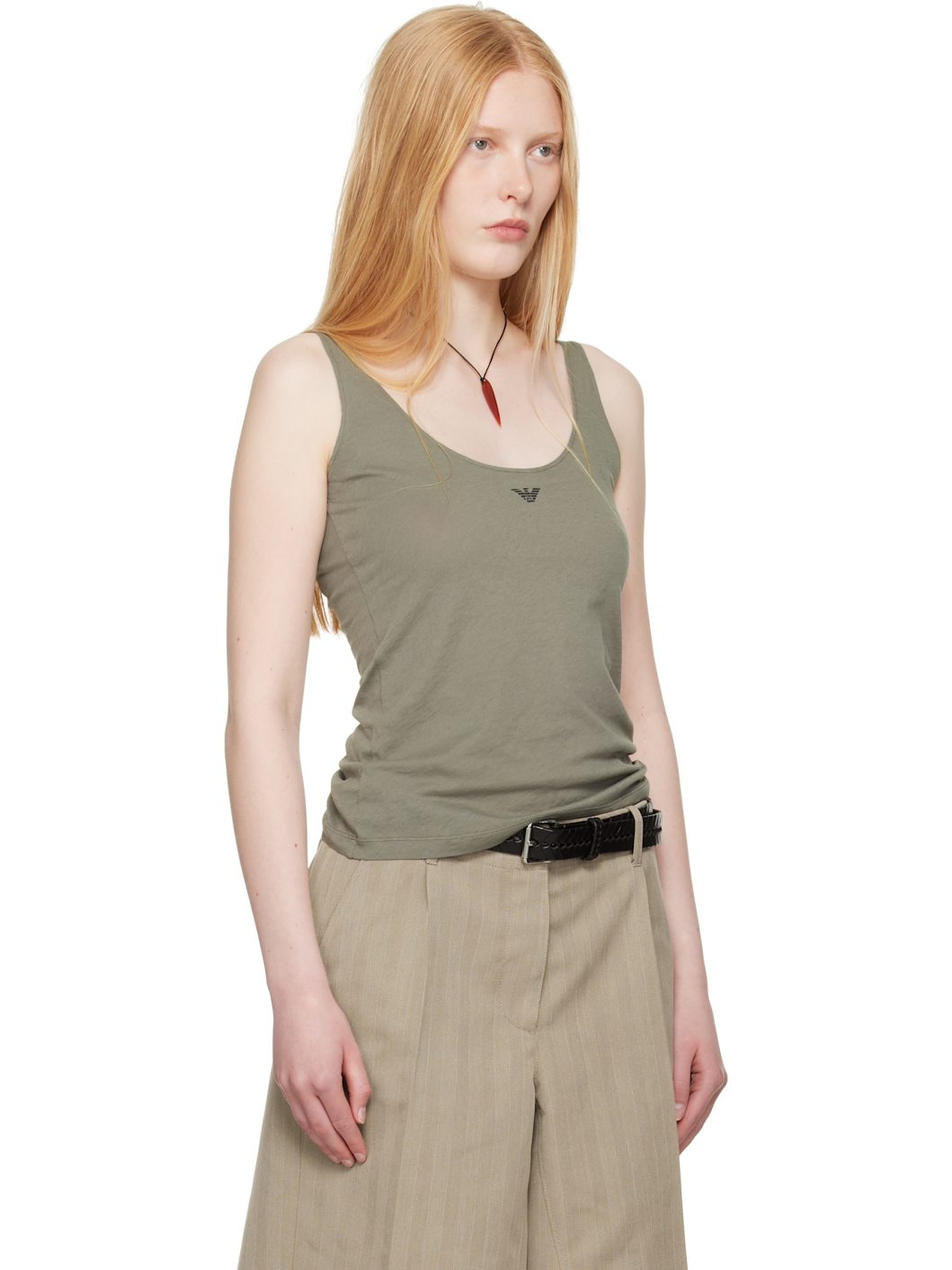 WORK SHOP Emporio Armani Gray Rivera Tank Top - 2