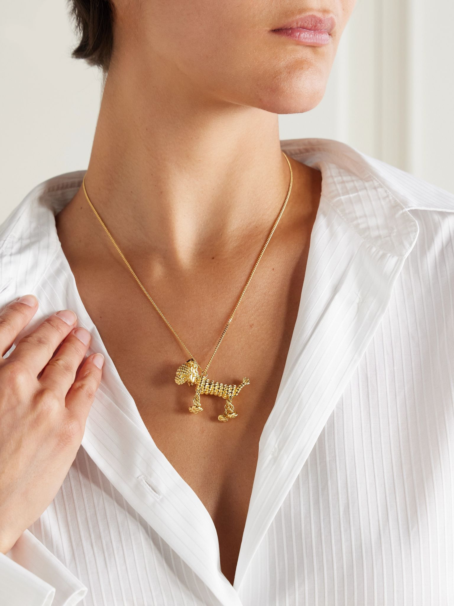Sausage Dog gold-tone necklace Gold - 2