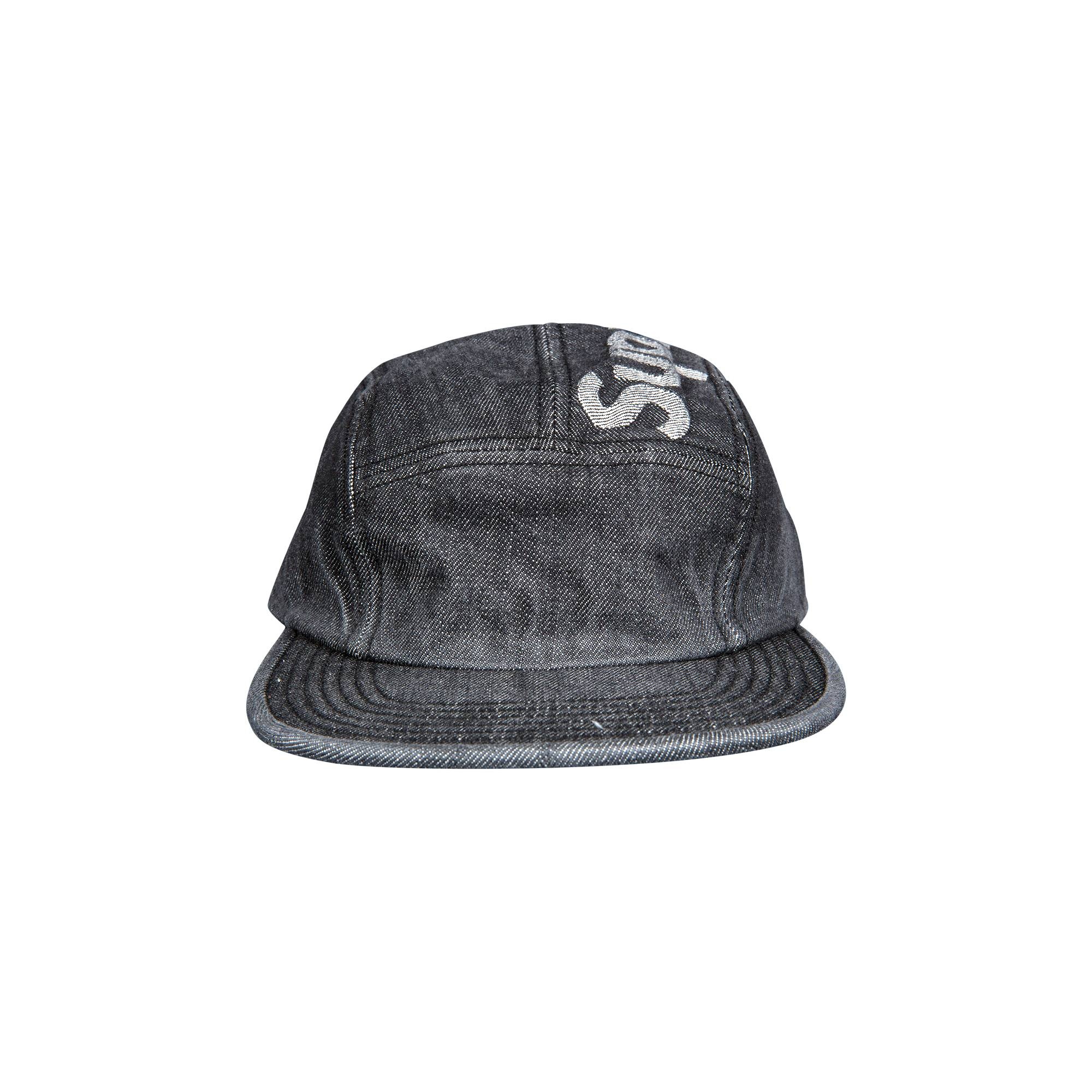 Supreme Top Logo Denim Camp Cap 'Black' - 1