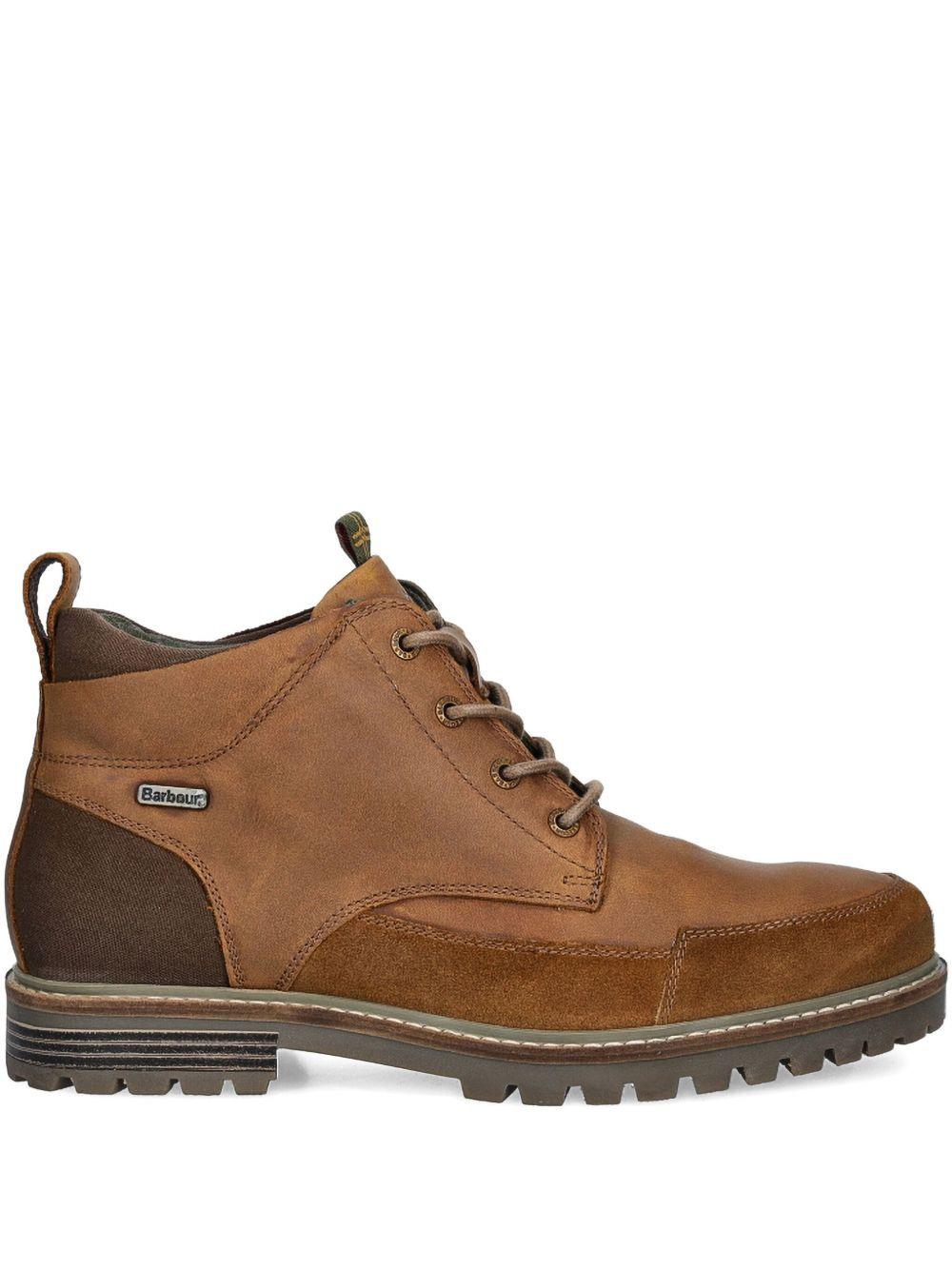 panelled lace-up boots - 1