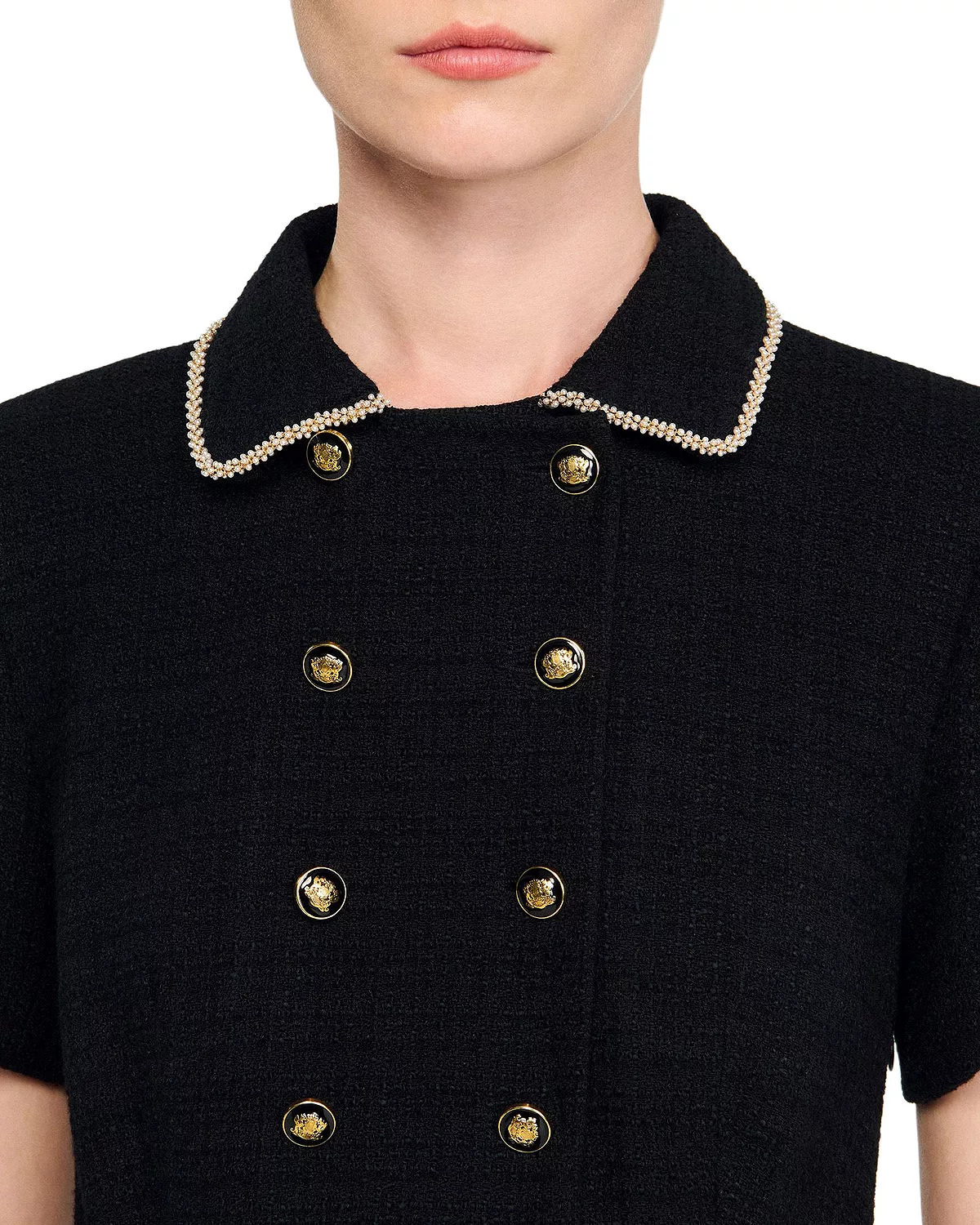 Button Front Tweed Dress - 3