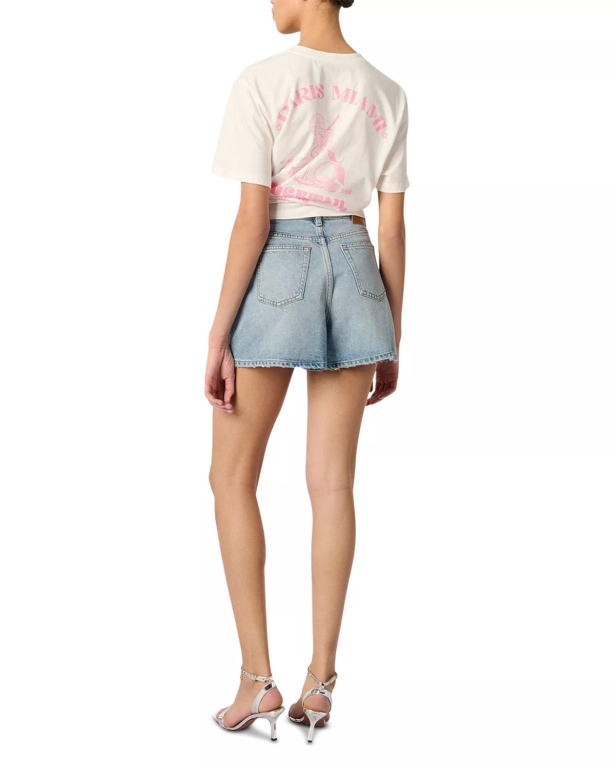 Maje Studded Denim Shorts - 5